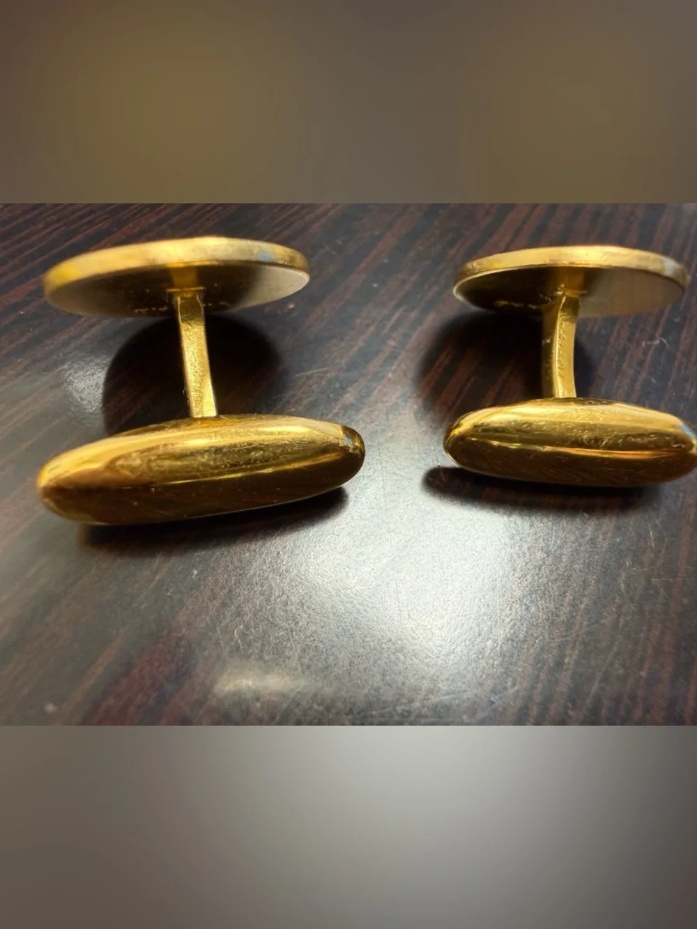 Vintage Sporrong & Co Swedish Red Enamel Cufflinks Signed Gold Estate swivel